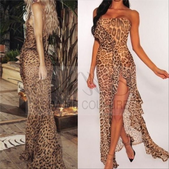 IZZY Leopard Print Maxi Dress - Picture 2 of 3